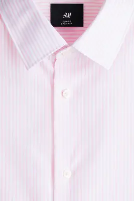 Chemise Slim Fit repassage facile - Rose clair/rayé — photo 4