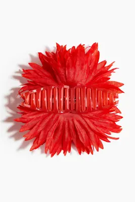 Pince à cheveux façon fleur - Rouge vif — photo 2