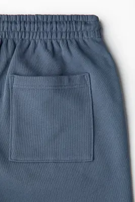 Short Relaxed Fit en coton - Bleu foncé — photo 4