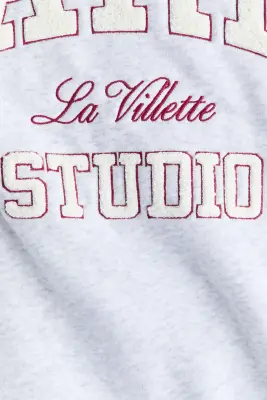 Sweat avec texte - Gris clair chiné/Paris — photo 4