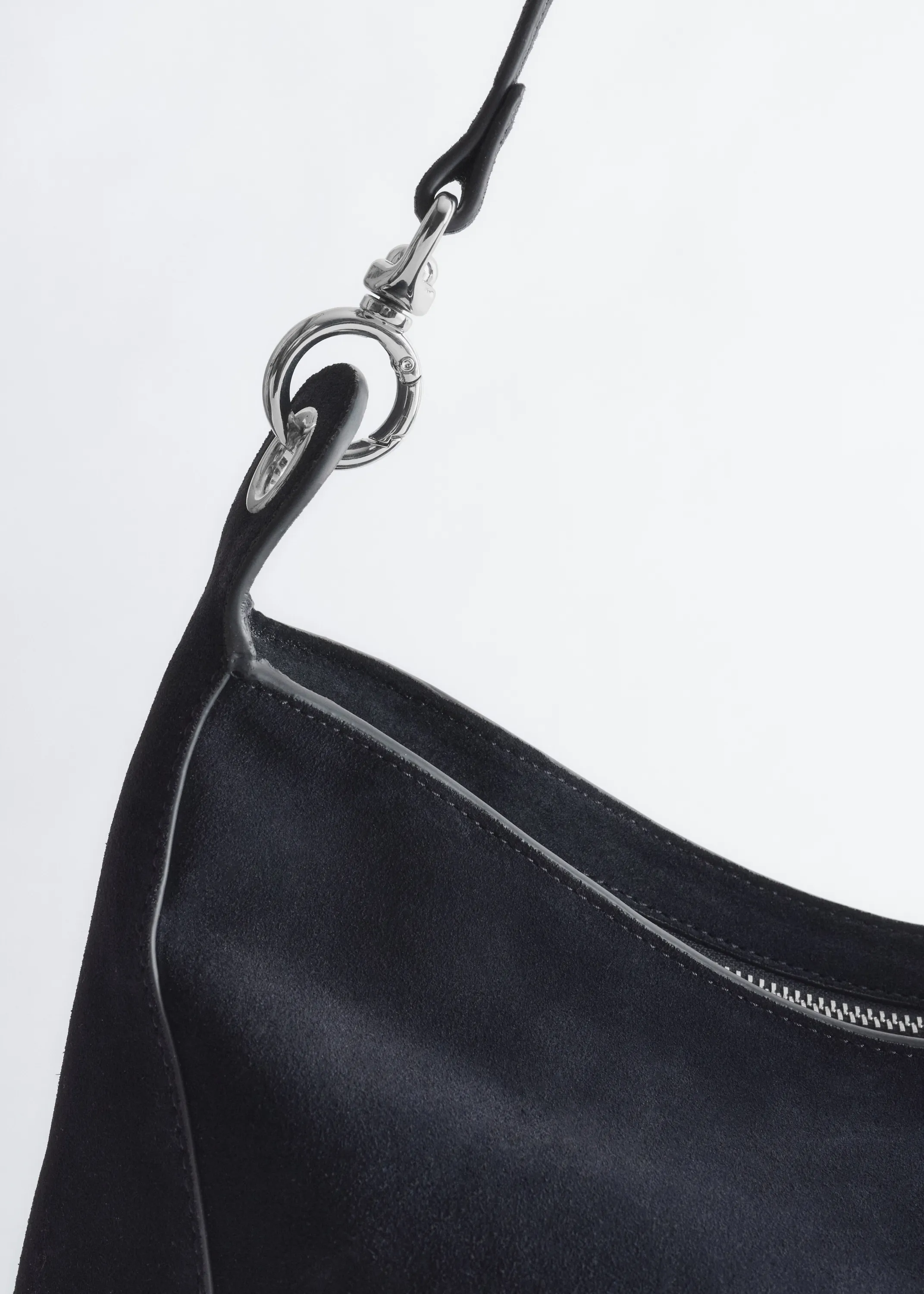 Split-Suede Carryall Bag - Bleu