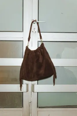 Sac à franges en cuir Femme — photo 2