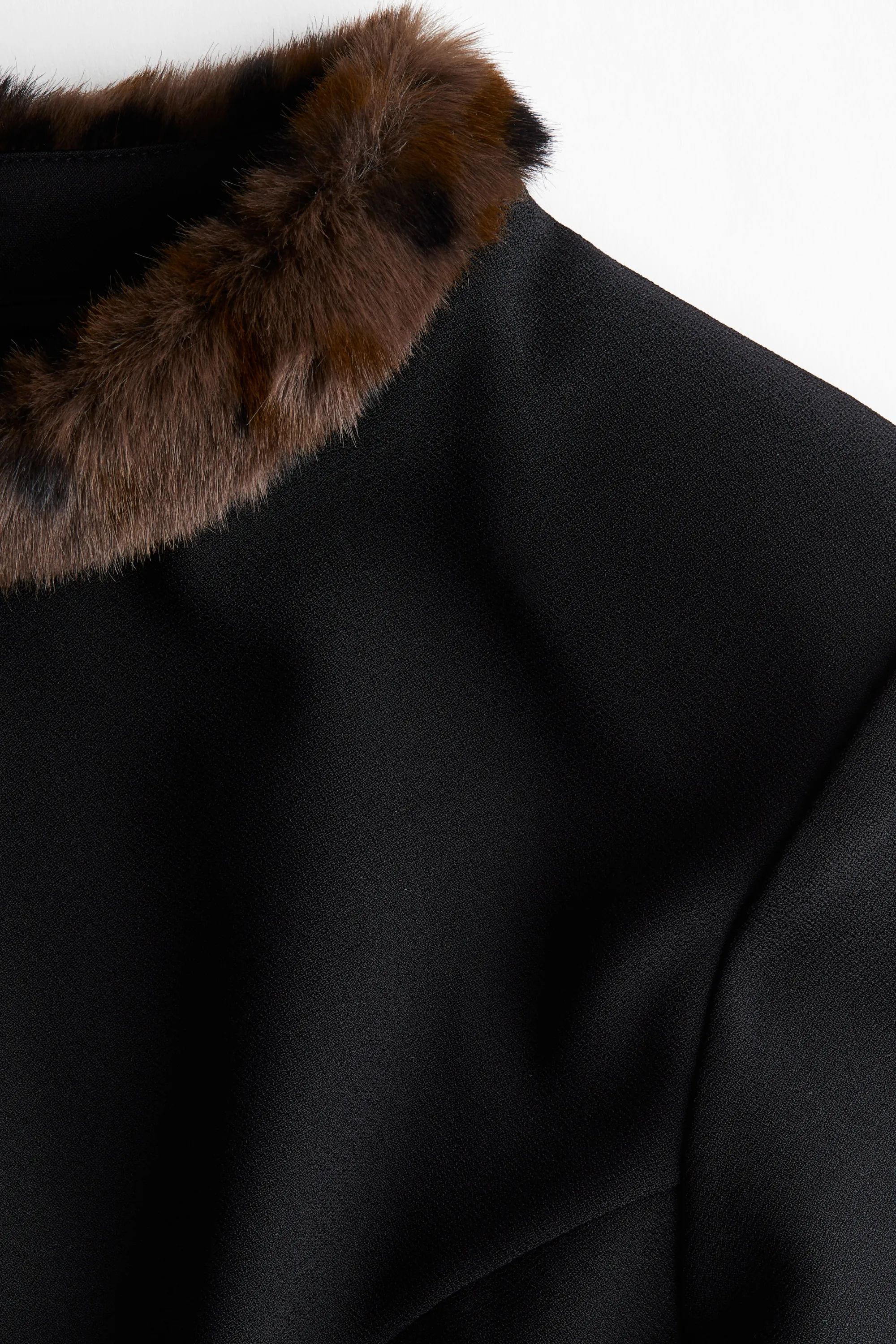 Robe ajustée - Noir/marron