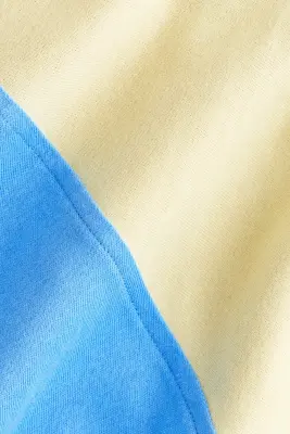 Top en coton avec manches raglan - Bleu clair/jaune — photo 4