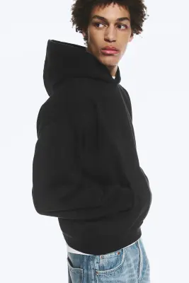 Sweat à capuche ample - Noir — photo 1
