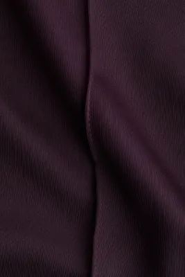 Pantalon finement côtelé avec cordon de serrage - Violet foncé — photo 4