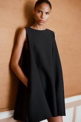 ROBE COURTE TRAPÈZE EN NÉOPRÈNE - NOIR — photo 5