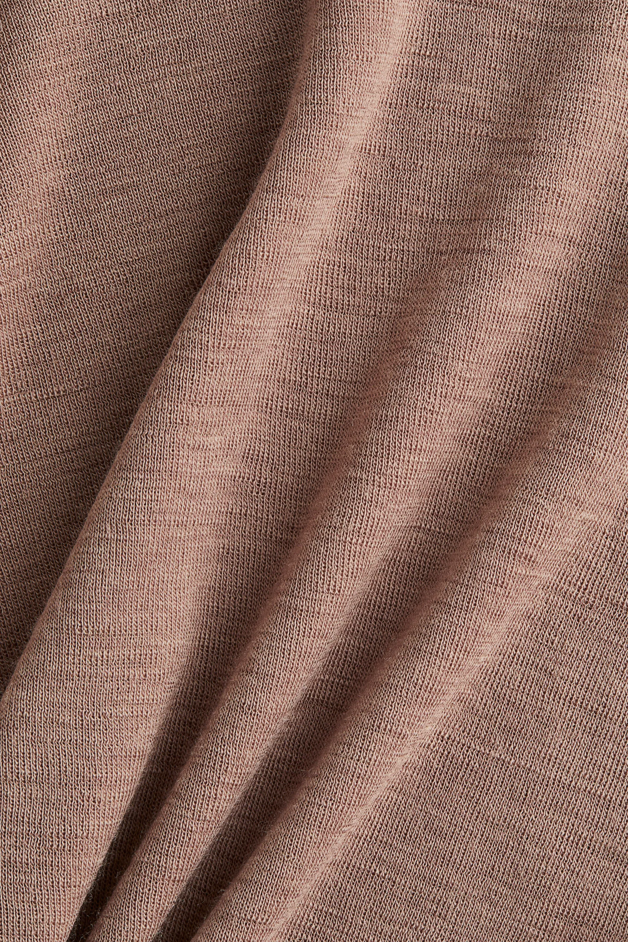 Top en maille de laine fine - Beige