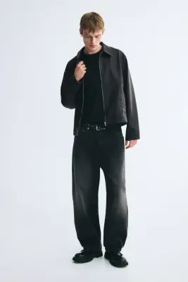 Veste avec col - Noir — photo 2