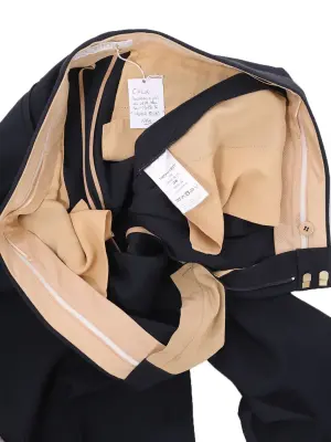 Pantalon tailleur en crêpe de chine bleu nuit NEUF Prix boutique 800€ Taille 36 — photo 3