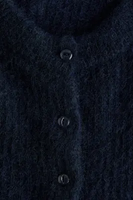 Gilet en maille côtelée - Bleu marine — photo 4