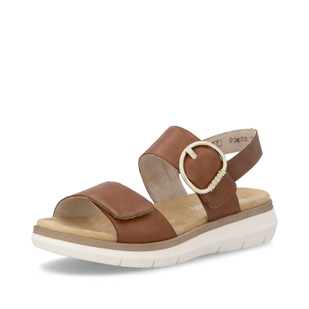 Sandales Remonte D2K50-24 Marron - Velcro Grande Pointure Femme