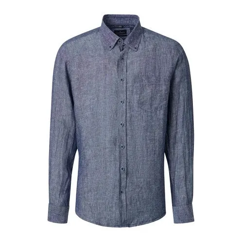 CASA MODA CHEMISE LIN ML Bleu chiné
