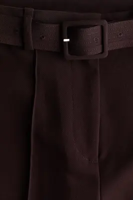 Pantalon chic avec ceinture - Marron foncé — photo 5