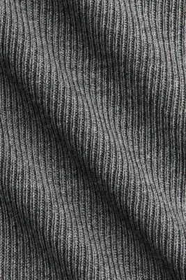 Top à effet drapé en maille - Gris foncé chiné — photo 5
