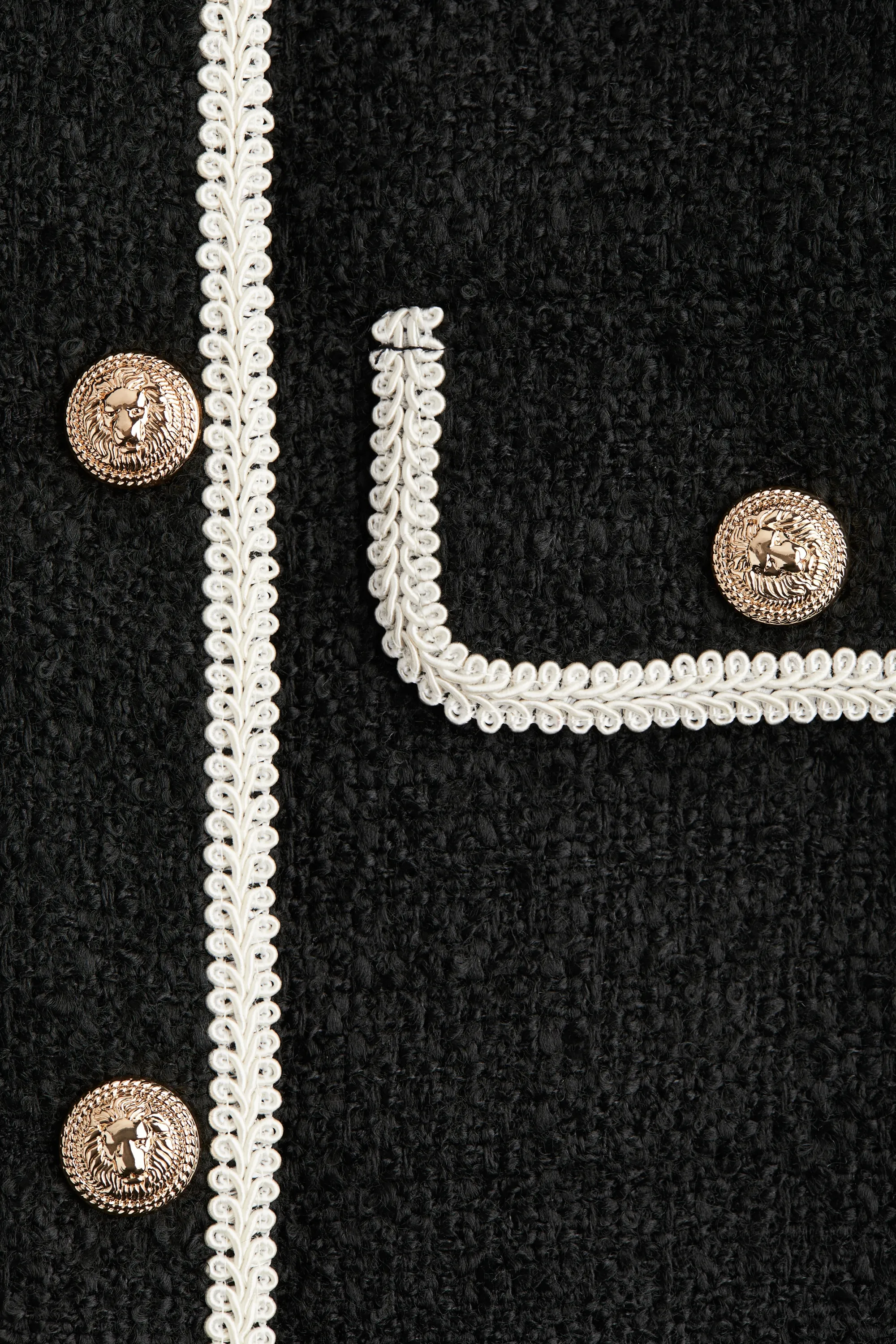 Veste en bouclette - Noir/blanc