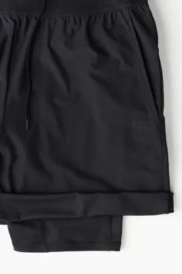 Short de sport mi-long 2-en-1 DryMove™ - Noir — photo 2