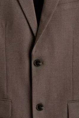 Veste Slim Fit à fermeture droite - Marron — photo 1