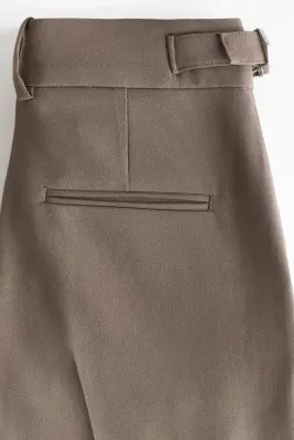 Pantalon droit en twill - Taupe foncé — photo 4
