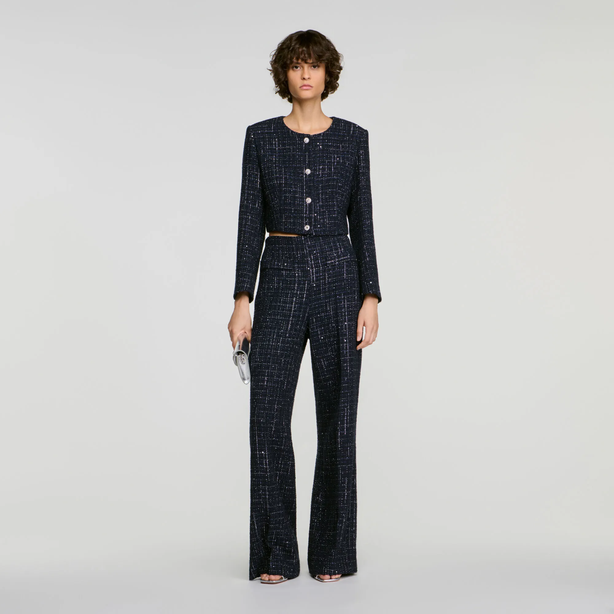Veste en tweed fantaisie