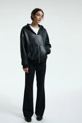 Veste en tissu enduit - Noir — photo 1