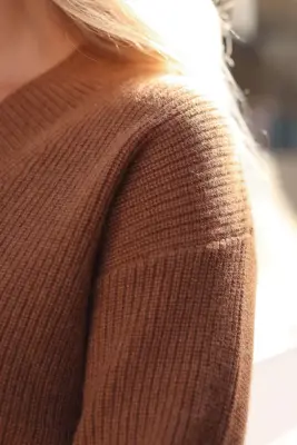 Delphine Cashmere Sweater - Brown — photo 5