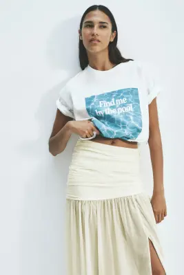 Jupe maxi vaporeuse - Jaune clair — photo 1
