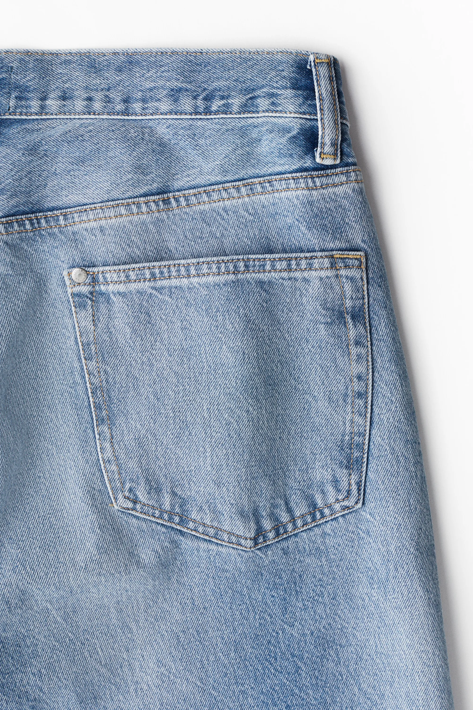 Loose Straight Jeans - Bleu denim clair