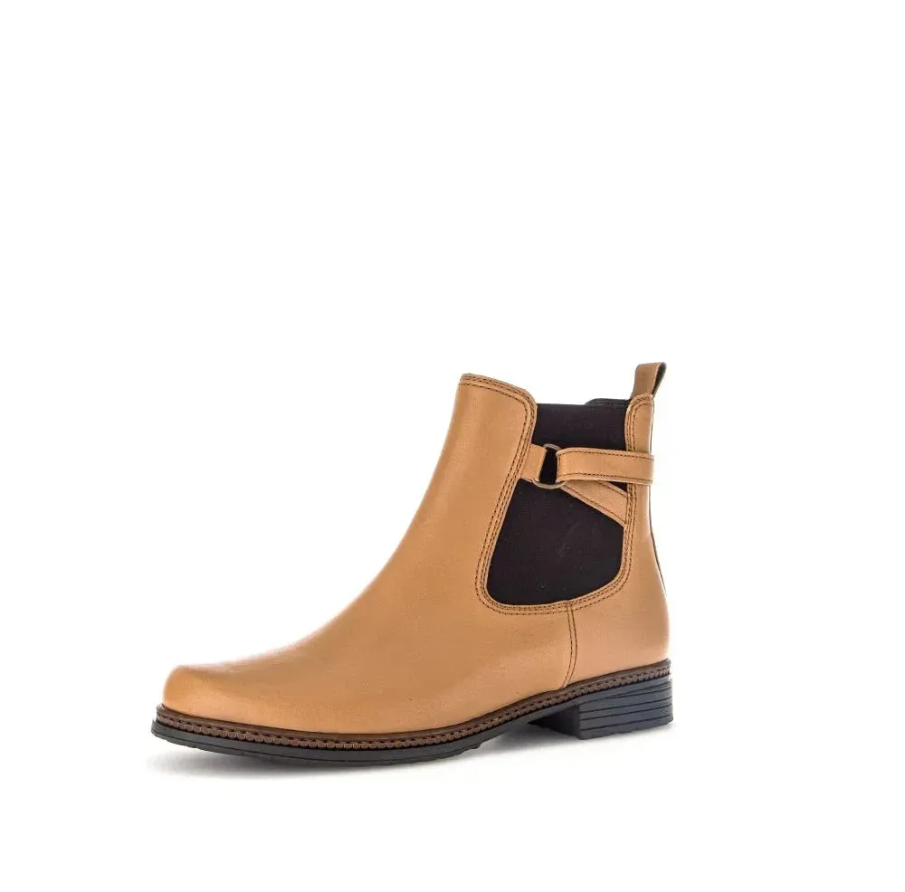 Bottines Gabor 34.670.24 Camel - Cuir Lacets Zip Grande Pointure Femme