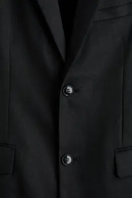 Veste Slim Fit en lin - Noir — photo 5