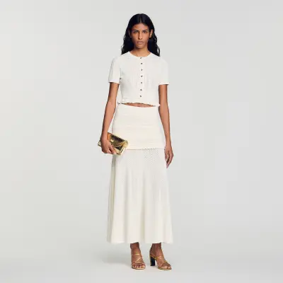 Cardigan en maille pointelle