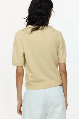 T-shirt en maille - Jaune clair — photo 3