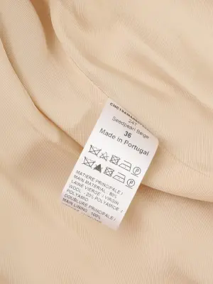 Manteau long ceinturé en laine vierge rose pale Prix boutique 2900€ Taille M — photo 5