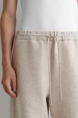 PANTALON DE JOGGING BARREL DÉCONTRACTÉ EN NÉOPRÈNE - BEIGE CHINÉ — photo 2