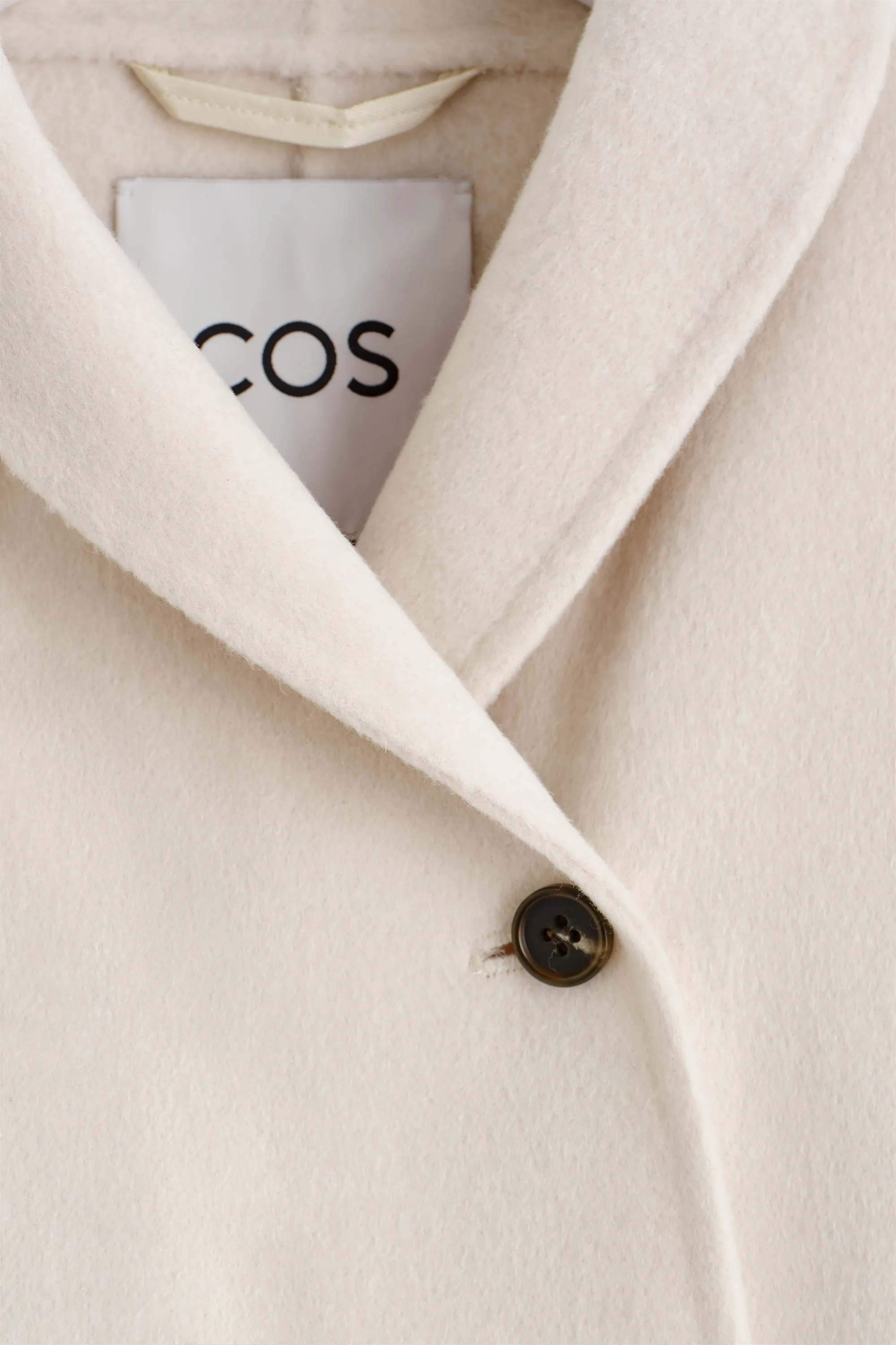 DOUBLE-FACED WOOL PEA JACKET - IVOIRE