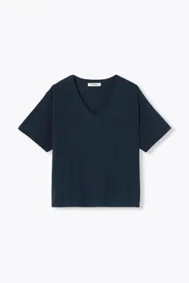 T-shirt basique col V Femme — photo 1