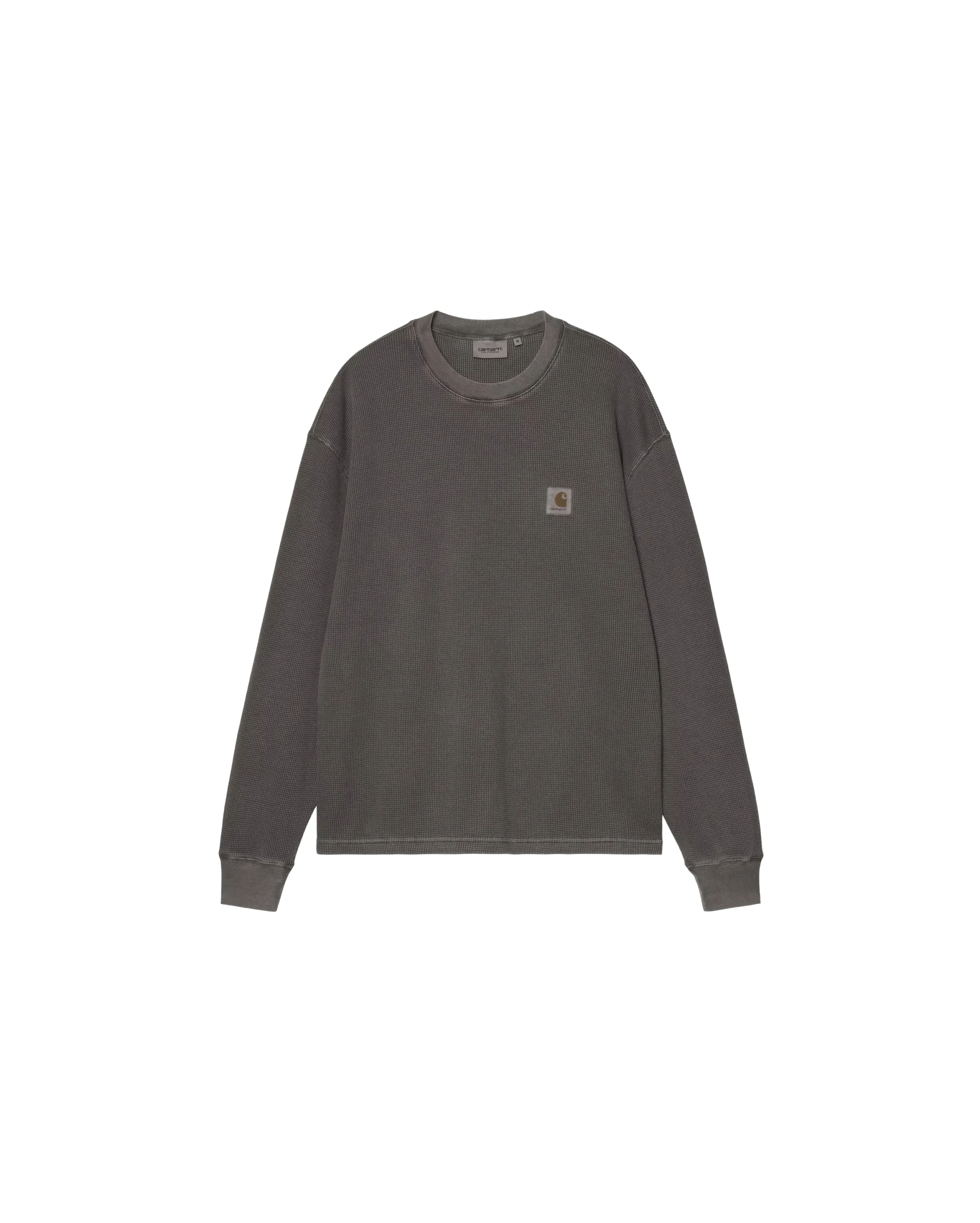 L/S Vista Waffle T-Shirt Black Garment Dyed