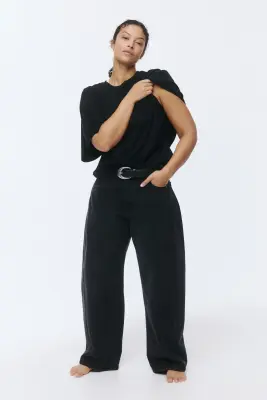 T-shirt avec manches chauve-souris - Noir — photo 2