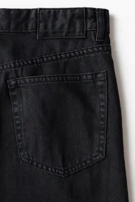 Pantalon Relaxed Fit en coton - Noir denim — photo 4