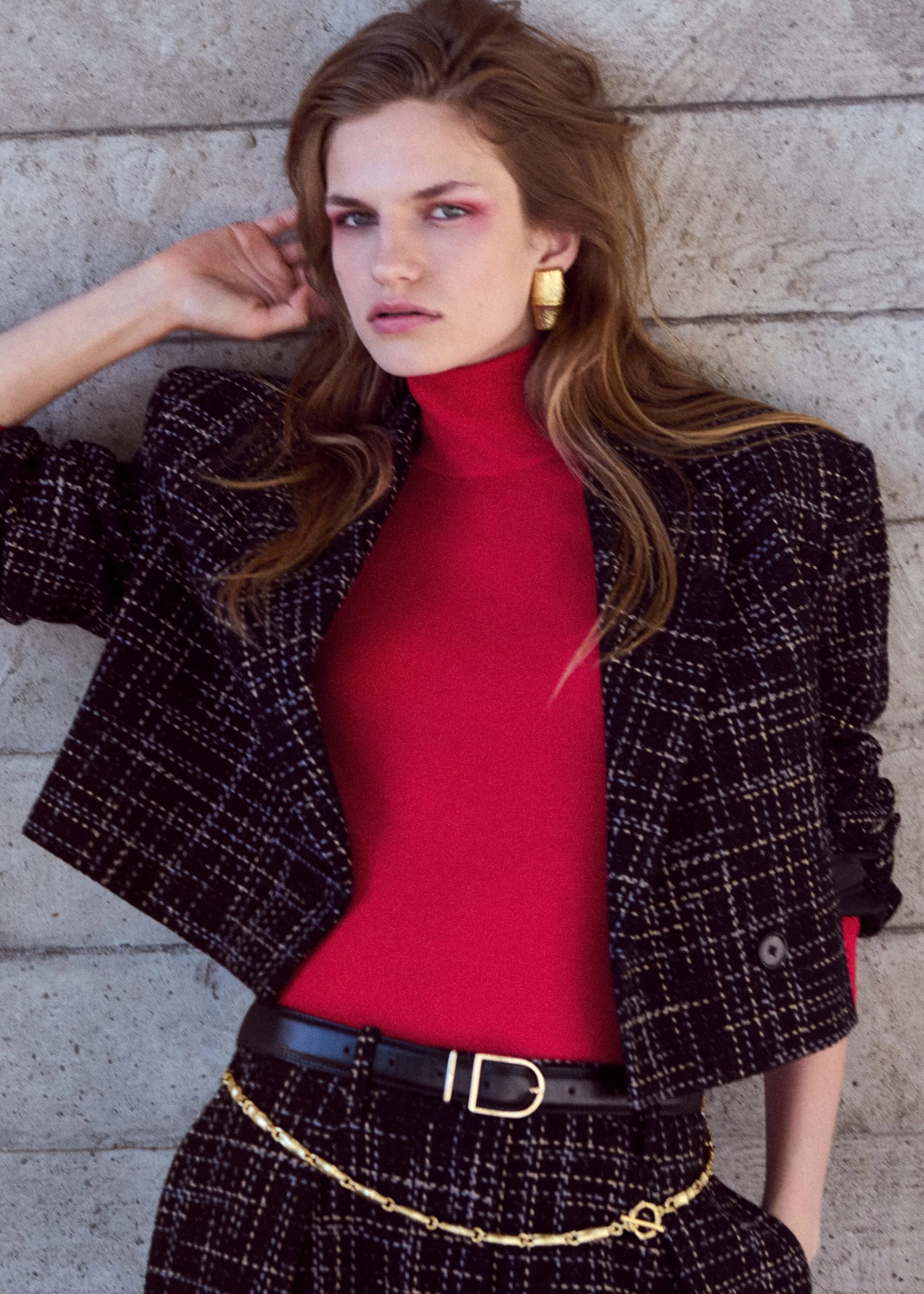 Blazer court en coton - Noir