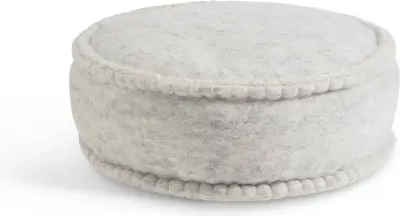 Pouf en laine Floor Dot bleu arctique – Aveva — photo 5