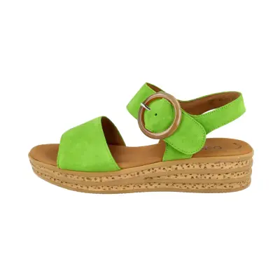 Sandales Gabor 64.550.14 Vertes - Cuir Velcro Grande Pointure Femme — photo 2