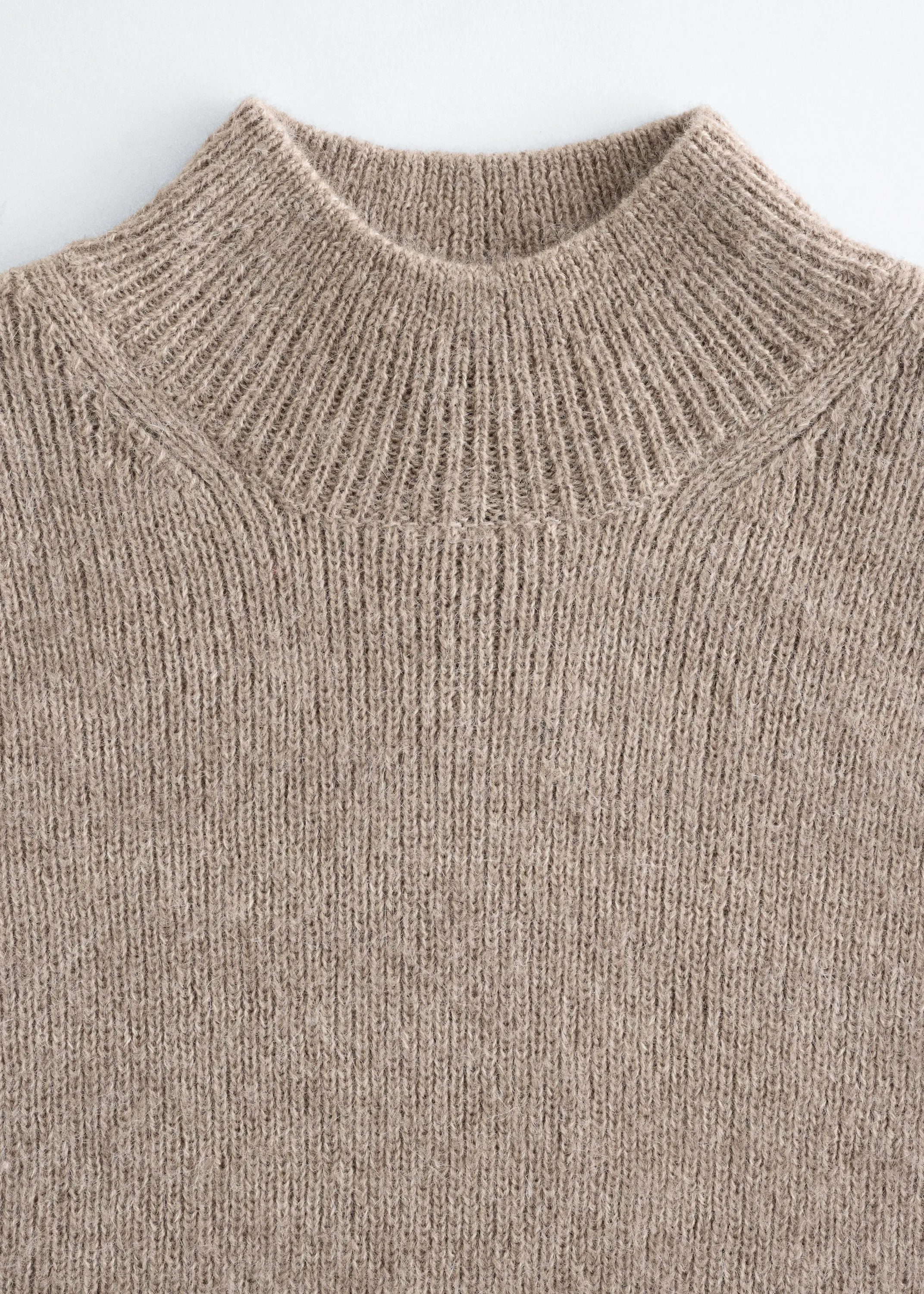 Plastron à col en laine - Taupe