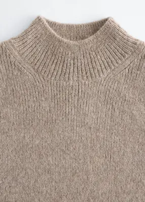 Plastron à col en laine - Taupe — photo 1