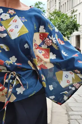 Top Kimono fleuri — photo 2