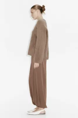 Pantalon à jambes ballon - Marron — photo 2