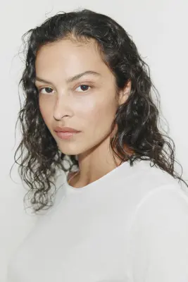 T-shirt à bords roulottés - Blanc — photo 2