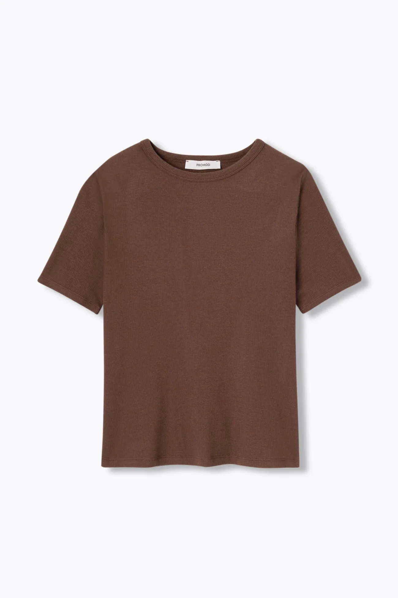 T-shirt côtelé manches courtes