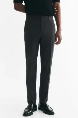 Pantalon chic Slim Fit - Gris foncé — photo 2