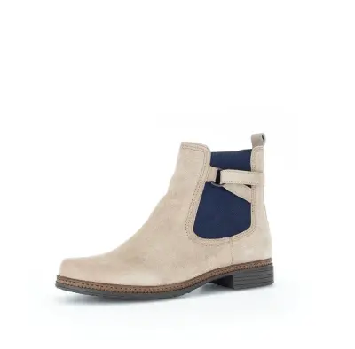Bottines Gabor 94.670.12 Beige - Cuir Lacets Zip Grande Pointure Femme — photo 1